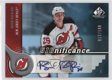 2005-06 SP Game Used Edition - SIGnificance #S-RA - Brian Rafalski /100