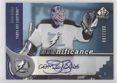 2005-06 SP Game Used Edition - SIGnificance #S-SB - Sean Burke /100