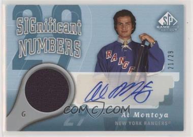 2005-06 SP Game Used Edition - Significant Numbers #SN-AM - Al Montoya /29