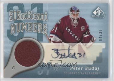 2005-06 SP Game Used Edition - Significant Numbers #SN-BU - Peter Budaj /31 [EX to NM]