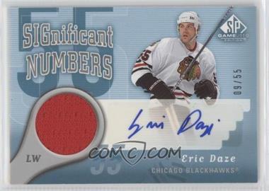 2005-06 SP Game Used Edition - Significant Numbers #SN-ED - Eric Daze /55
