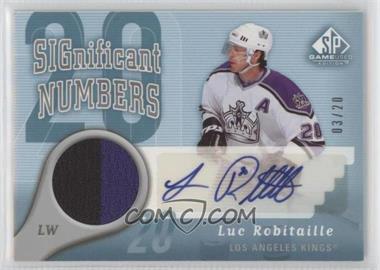 2005-06 SP Game Used Edition - Significant Numbers #SN-LR - Luc Robitaille /20