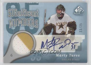 2005-06 SP Game Used Edition - Significant Numbers #SN-MT - Marty Turco /35 [EX to NM]