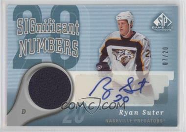 2005-06 SP Game Used Edition - Significant Numbers #SN-SM - Ryan Suter /20