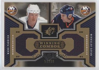 2005-06 SPx - Winning Combos - Gold #WC-PS - Mark Parrish, Miroslav Satan /99