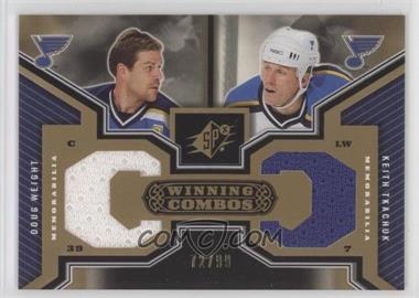 2005-06 SPx - Winning Combos - Gold #WC-WT - Doug Weight, Keith Tkachuk /99