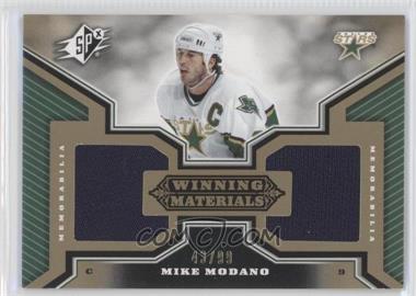 2005-06 SPx - Winning Materials - Gold #WM-MM - Mike Modano /99