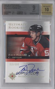 2005-06 Ultimate Collection - [Base] #122 - Ultimate Rookies - Zach Parise /399 [BGS 9 MINT]