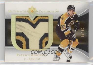 2005-06 Ultimate Collection - Premium Swatches - Patch #PP-PB - Patrice Bergeron /35