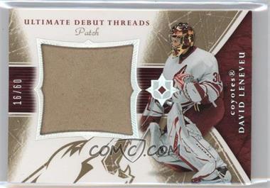 2005-06 Ultimate Collection - Ultimate Debut Threads - Patch #DTP-DL - David Leneveu /60