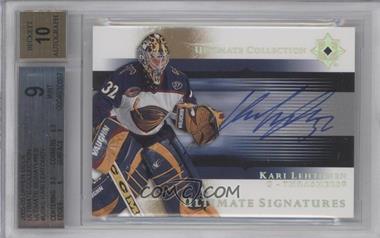 2005-06 Ultimate Collection - Ultimate Signatures #US-KL - Kari Lehtonen [BGS 9 MINT]