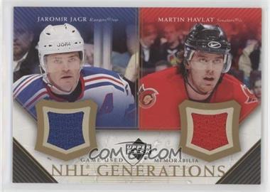 2005-06 Upper Deck - NHL Generations Duals Game-Used Memorabilia #D-JH - Martin Havlat, Jaromir Jagr