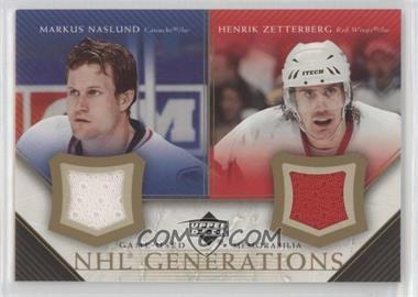 2005-06 Upper Deck - NHL Generations Duals Game-Used Memorabilia #D-NZ - Markus Naslund, Henrik Zetterberg