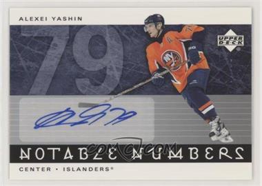 2005-06 Upper Deck - Notable Numbers Autographs #N-AY - Alexei Yashin /79