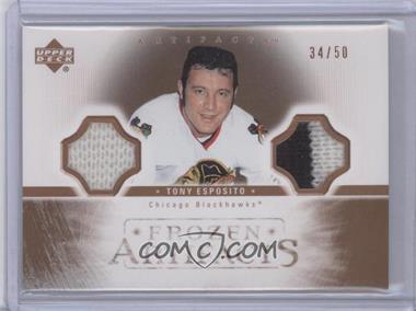 2005-06 Upper Deck Artifacts - Frozen Artifacts Dual - Copper #FAD-TE - Tony Esposito /50