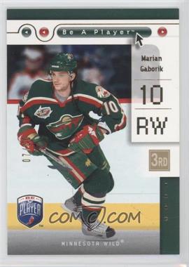 2005-06 Upper Deck Be a Player - [Base] - Third Period #44 - Marian Gaborik /10