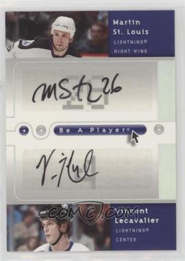 2005-06 Upper Deck Be a Player - SP Signatures Duals #D-LL - Martin St. Louis, Vincent Lecavalier