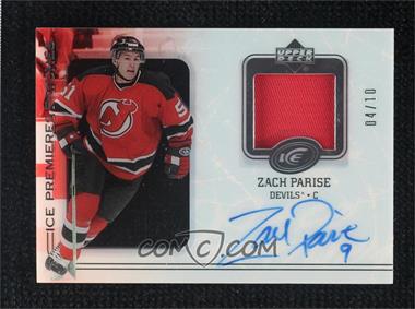 2005-06 Upper Deck Ice - Autographed Ice Premieres Patches #AIP-ZP - Zach Parise /10