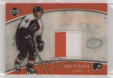 2005-06 Upper Deck Ice - Frozen Fabrics - Patch #FFP-JP - Joni Pitkanen /50