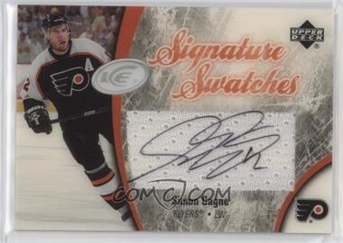 2005-06 Upper Deck Ice - Signature Swatches #SS-SG - Simon Gagne