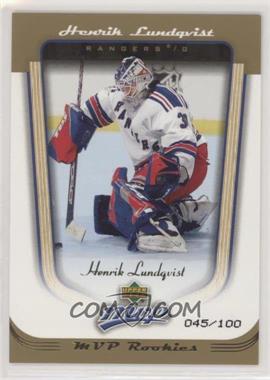 2005-06 Upper Deck MVP - [Base] - MVP Gold #418 - Henrik Lundqvist /100