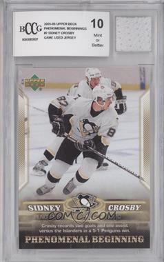 2005-06 Upper Deck Phenomenal Beginning - [Base] - Gold #7 - Sidney Crosby [BCCG 10 Mint or Better]