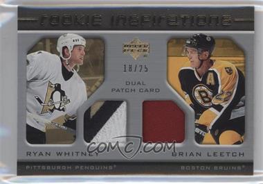 2005-06 Upper Deck Rookie Update - [Base] - Dual Patch #229 - Rookie Inspirations - Ryan Whitney, Brian Leetch /25