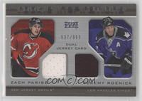 Rookie Inspirations - Zach Parise, Jeremy Roenick [EX to NM] #/999