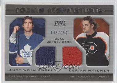 2005-06 Upper Deck Rookie Update - [Base] #235 - Rookie Inspirations - Andy Wozniewski, Derian Hatcher /999