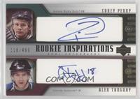 Rookie Inspirations Dual Autographs - Corey Perry, Alex Tanguay #/499