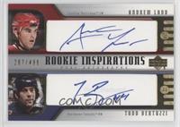 Rookie Inspirations Dual Autographs - Andrew Ladd, Todd Bertuzzi #/499