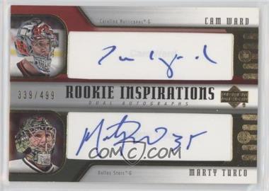 2005-06 Upper Deck Rookie Update - [Base] #262 - Rookie Inspirations Dual Autographs - Cam Ward, Marty Turco /499
