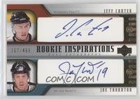 Rookie Inspirations Dual Autographs - Jeff Carter, Joe Thornton #/499