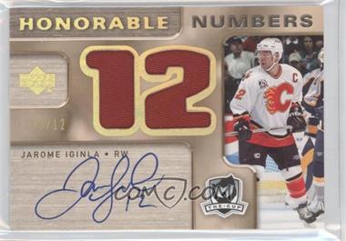 2005-06 Upper Deck The Cup - Honorable Numbers #HN-JI - Jarome Iginla /12