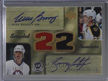 2005-06 Upper Deck The Cup - Scripted Numbers #SN-BL - Mike Bossy, Brian Leetch /22