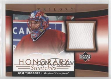2005-06 Upper Deck Trilogy - Honorary Swatches #HS-JO - Jose Theodore