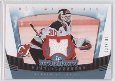 2006-07 Fleer Hot Prospects - Hot Materials - Red Hot #HM-MB - Martin Brodeur /100