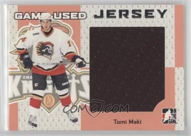 2006-07 In the Game Heroes and Prospects - Game-Used - Jersey #GUJ-11 - Tomi Maki
