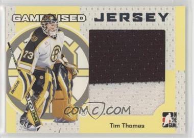 2006-07 In the Game Heroes and Prospects - Game-Used - Jersey #GUJ-35 - Tim Thomas