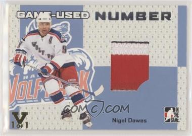 2006-07 In the Game Heroes and Prospects - Game-Used - Number ITG Vault Gold #GUN-06 - Nigel Dawes /1 [Noted]