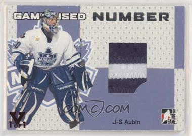 2006-07 In the Game Heroes and Prospects - Game-Used - Number ITG Vault Ruby #GUN-53 - J-S Aubin /1