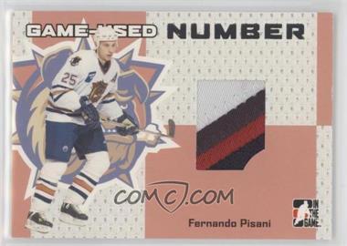 2006-07 In the Game Heroes and Prospects - Game-Used - Number #GUN-20 - Fernando Pisani
