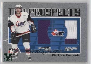 2006-07 In the Game Heroes and Prospects - Top Prospects - Silver ITG Vault Emerald #TP-12 - Matthew Corrente /1
