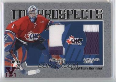 2006-07 In the Game Heroes and Prospects - Top Prospects - Silver ITG Vault Ruby #TP-10 - Jonathan Bernier /1