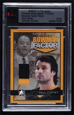 2006-07 In the Game Ultimate Memorabilia 7th Edition - Bowman Factor - Silver #_PACO - Paul Coffey /25 [Uncirculated]