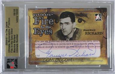 2006-07 In the Game Ultimate Memorabilia 7th Edition - Fire in His Eyes #MARI.2 - Maurice Richard /9 [Uncirculated]