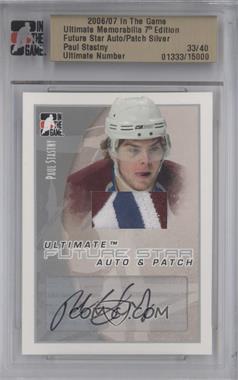 2006-07 In the Game Ultimate Memorabilia 7th Edition - Future Star Auto & Patch - Silver #_PAST - Paul Stastny /40 [Uncirculated]