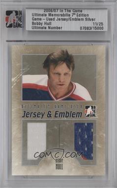 2006-07 In the Game Ultimate Memorabilia 7th Edition - Game-Used Jersey/Emblem - Silver #_BOHU - Bobby Hull /25