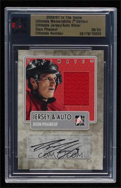 2006-07 In the Game Ultimate Memorabilia 7th Edition - Jersey & Auto - Silver #_DIPH - Dion Phaneuf /50 [Uncirculated]