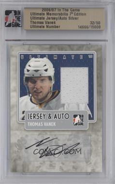 2006-07 In the Game Ultimate Memorabilia 7th Edition - Jersey & Auto - Silver #_THVA - Thomas Vanek /50 [Uncirculated]